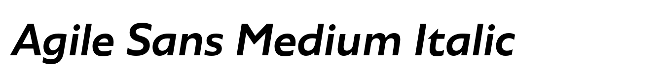 Agile Sans Medium Italic image